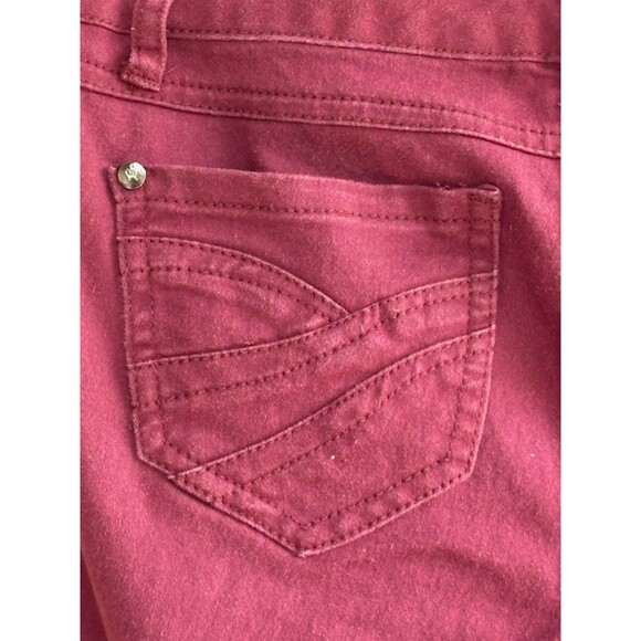 Boom-Boom Women’s Maroon/Rust Jeans Size 7 Waist 32 L 38 Skinny Mid-rise - Picture 4 of 8